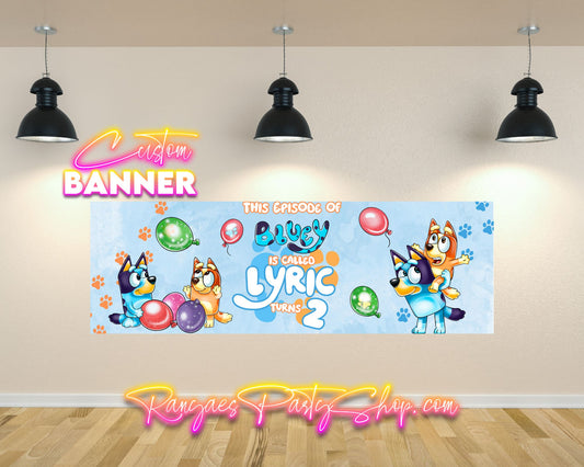 Bluey Party Banner | Bluey Birthday Party Banner | Bluey Birthday Party | Party Banner | Printed & Shipped
