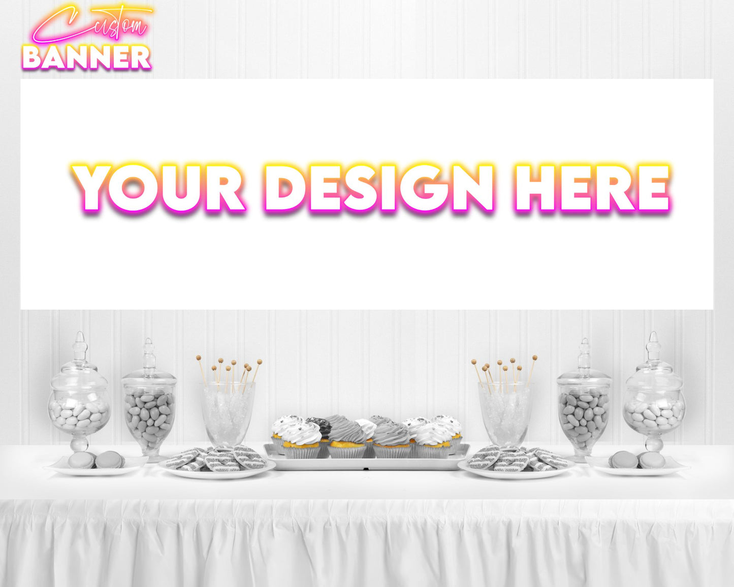 Custom Party Banner | Birthday Party Banner | Event Banner | Baby Shower Banner | Printed & Shipped