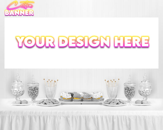 Custom Party Banner | Birthday Party Banner | Event Banner | Baby Shower Banner | Printed & Shipped
