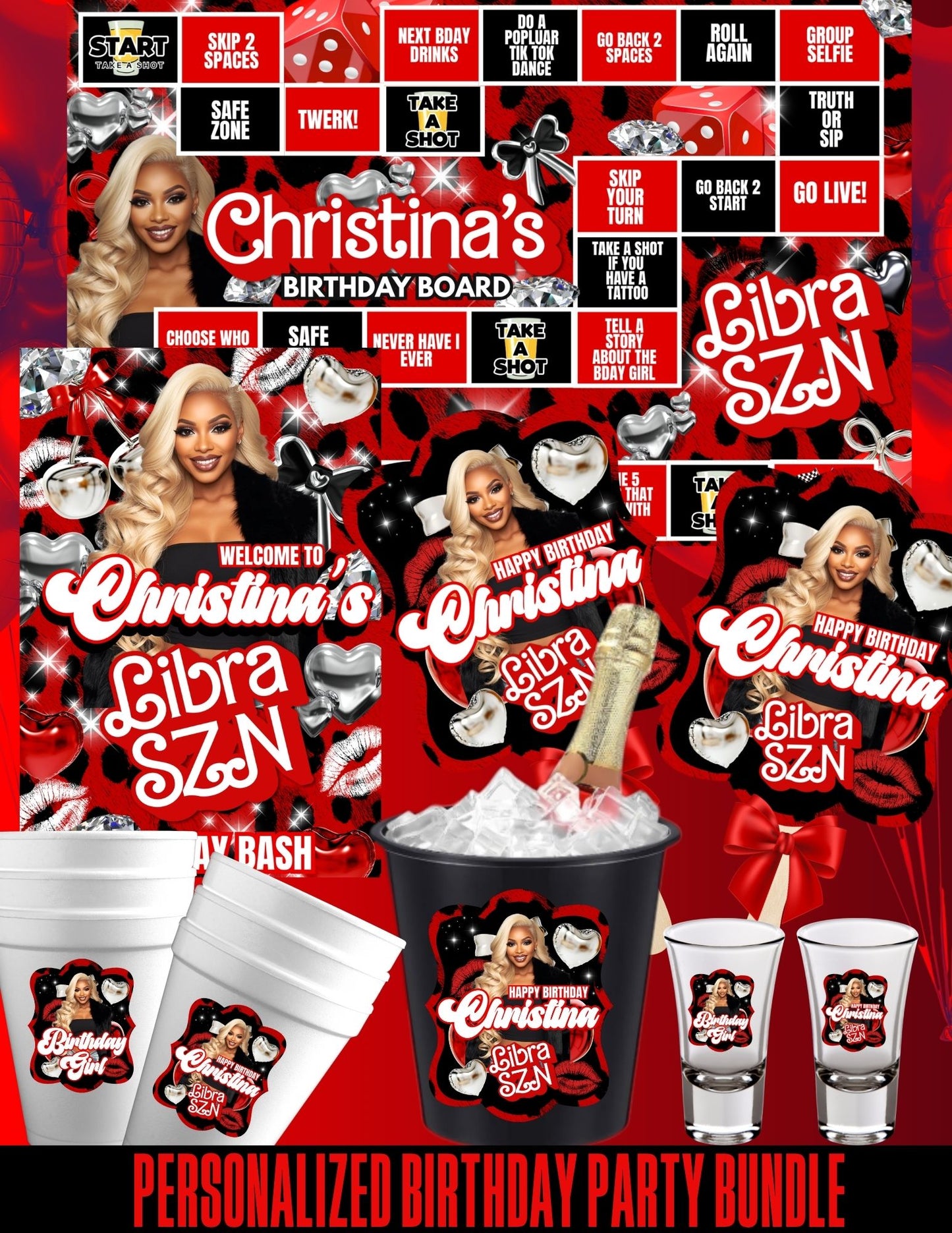 Birthday Party Game Bundle | Birthday Bash Bundle | Ladies Night Party Bundle | Adult Custom Party Items |