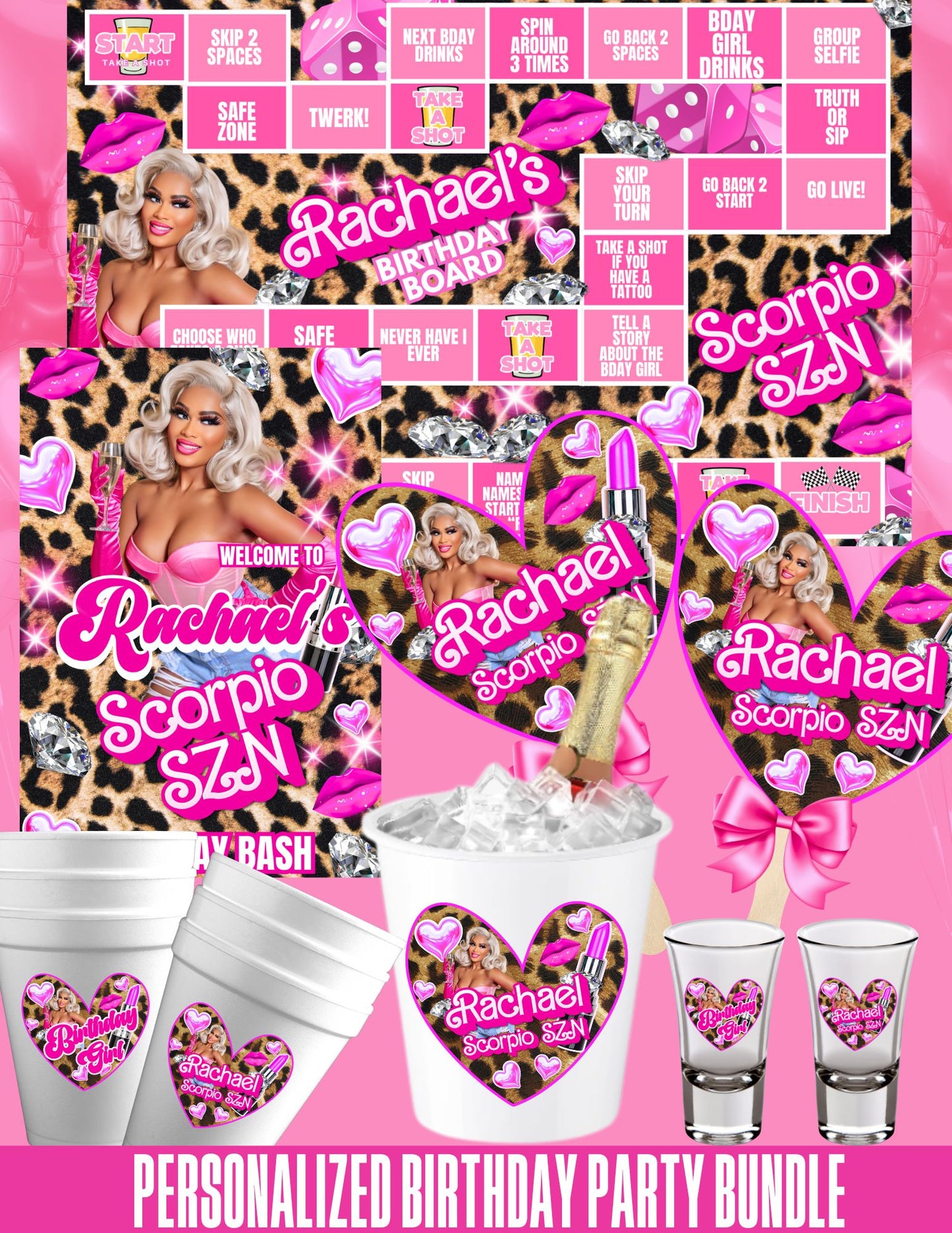 Birthday Party Game Bundle | Birthday Bash Bundle | Ladies Night Party Bundle | Adult Custom Party Items |