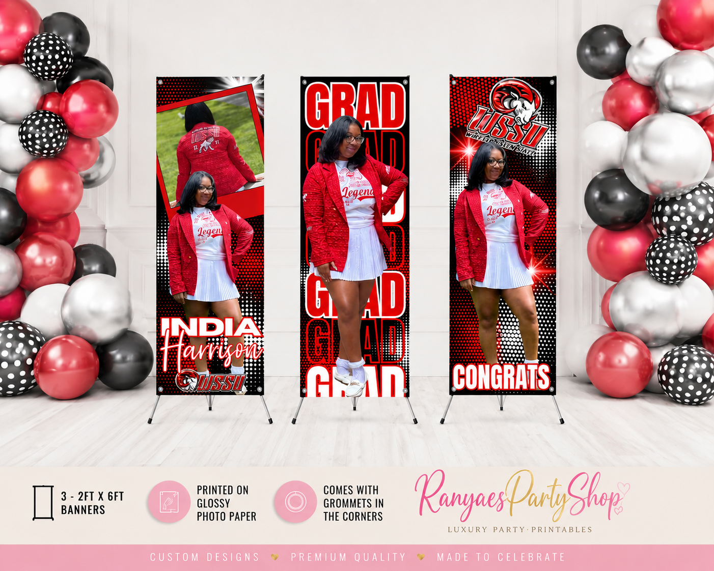 Graduation 2026 Glossy Photo Banners Set | Graduation 2026 Banners | Class of 2026 Banners | CLO 2026