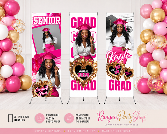 Graduation 2026 Glossy Photo Banners Set | Graduation 2026 Banners | Class of 2026 Banners | CLO 2026