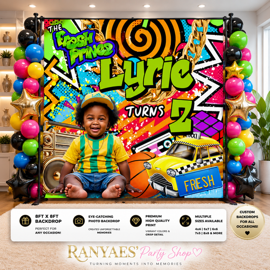 Fresh Prince Party Backdrop | Fresh Prince Party Banner | Fresh Prince Party | Birthday Backdrop