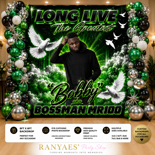 Memorial Backdrop | Celebration of Life Backdrop | Homegoing Backdrop | In Loving Memory Backdrop