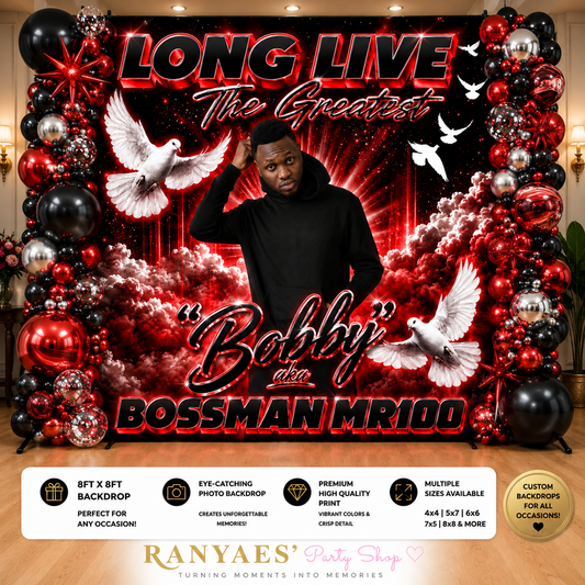 Memorial Backdrop | Celebration of Life Backdrop | Homegoing Backdrop | In Loving Memory Backdrop