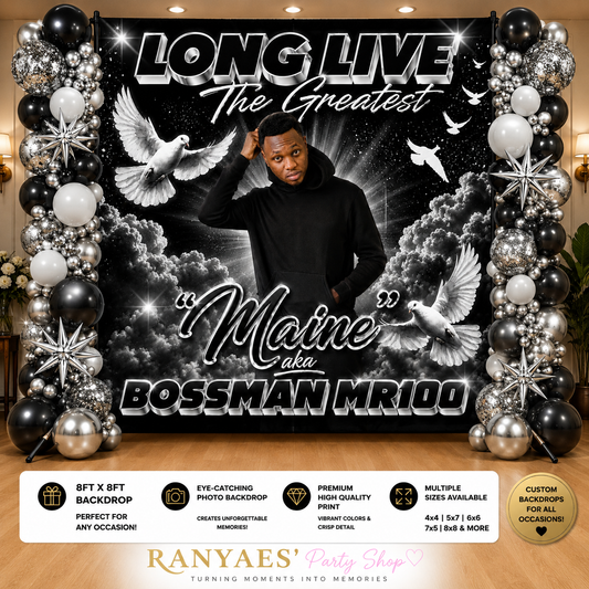 Memorial Backdrop | Celebration of Life Backdrop | Homegoing Backdrop | In Loving Memory Backdrop