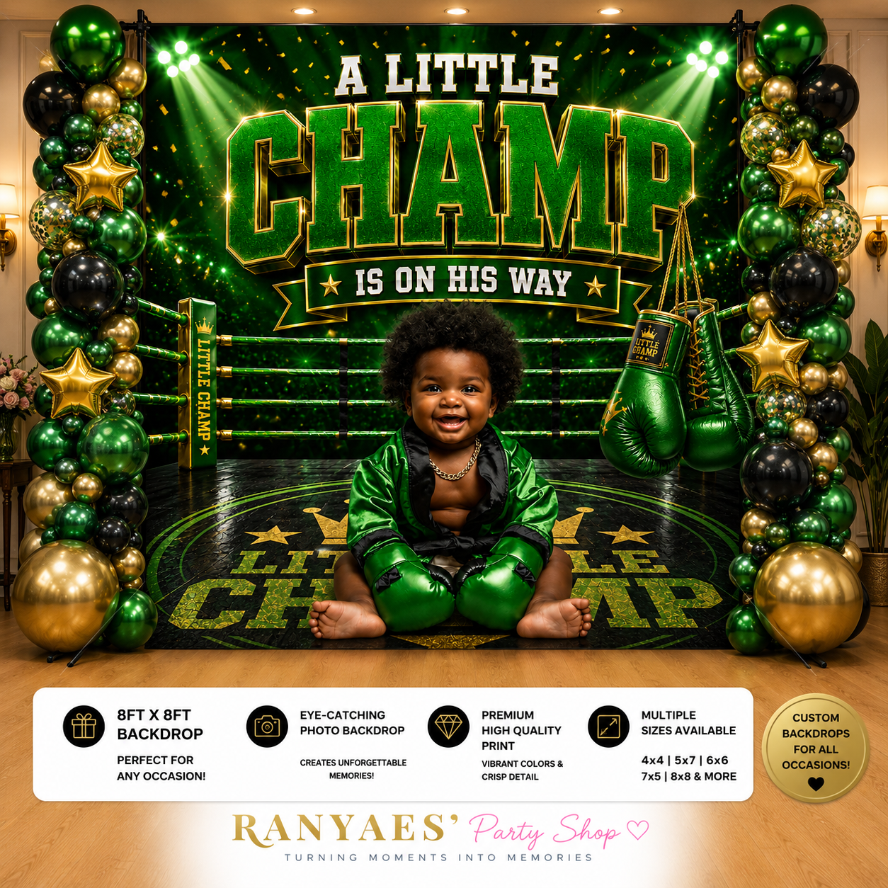 Little Champ Baby Shower Backdrop | Little Champ | Baby Shower Banner | Baby Shower Backdrop