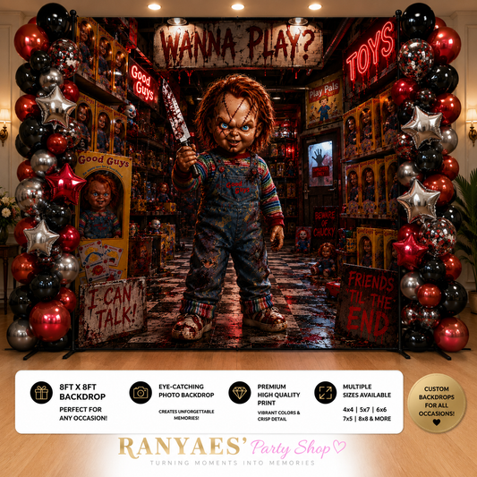 Halloween Horror Backdrop | Spooky Night Party Backdrop | Horror Movie Inspired Photo Booth Banner | Halloween Event Backdrop