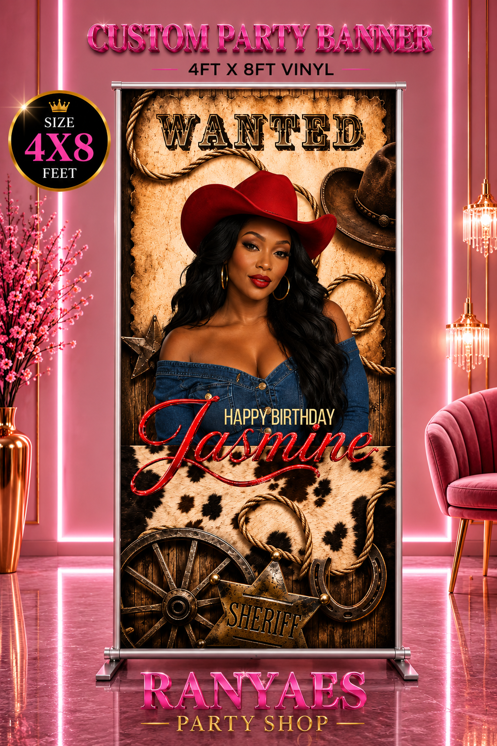 Rodeo Birthday Banner | Western Birthday Banner | Personalized Rodeo Party Decor
