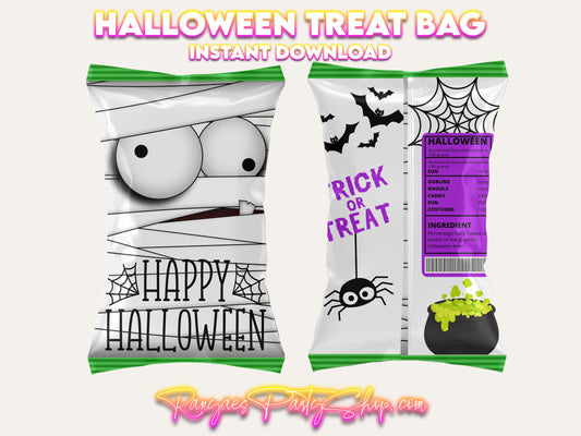 Halloween Treat Bags | Kids Halloween Treats | Instant Download | You Download | You Print | You Assemble