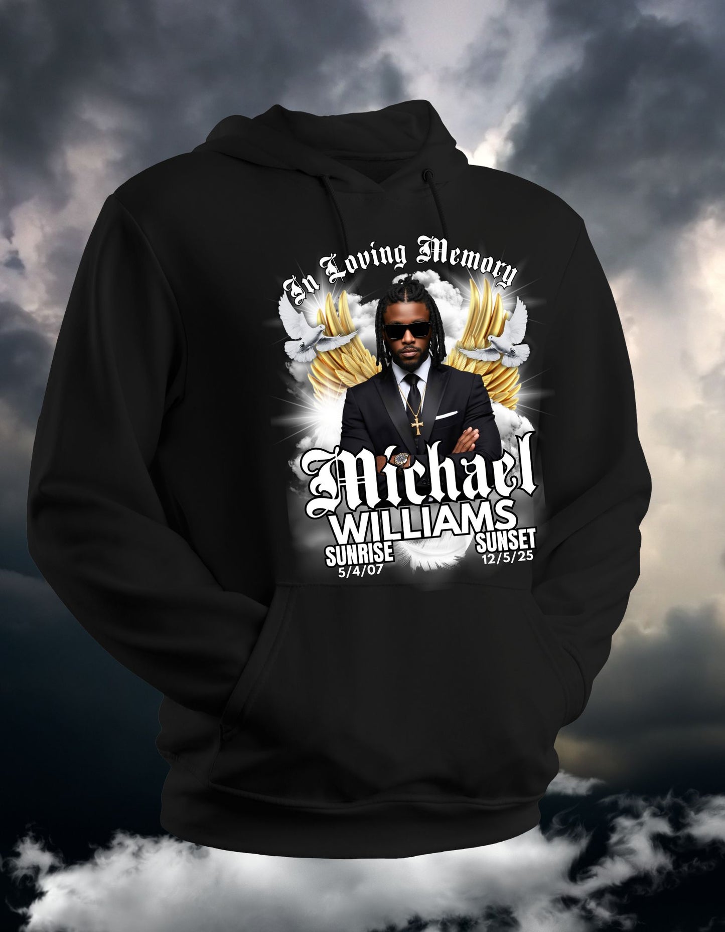 Black Theme Memorial Bundle | Funeral Program, Keychain, Button, Shirt Design| Edit with CANVA PRO | Digital Files