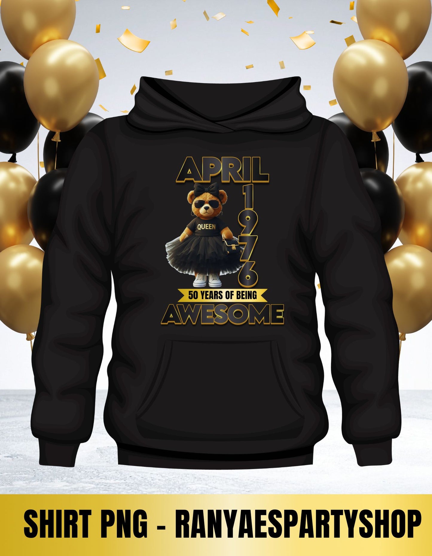 Bear Birthday T-Shirt PNG Design  | Birthday T-Shirt PNG | NOT EDITABLE | Digital File Only