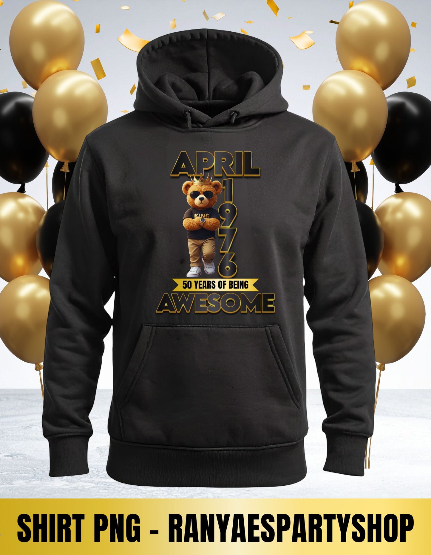 Bear Birthday T-Shirt PNG Design  | Birthday T-Shirt PNG | NOT EDITABLE | Digital File Only