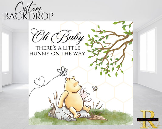 Pooh Baby Shower Backdrop | Vintage Pooh Gender Reveal Backdrop | Baby Shower Backdrop | Gender Reveal Backdrop