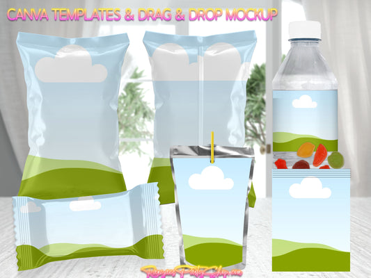 Canva Favor Templates and Mockup | Blank Party Favor Templates | Drag and Drop Canva Mockup | Blank Mockup | Add Your Designs