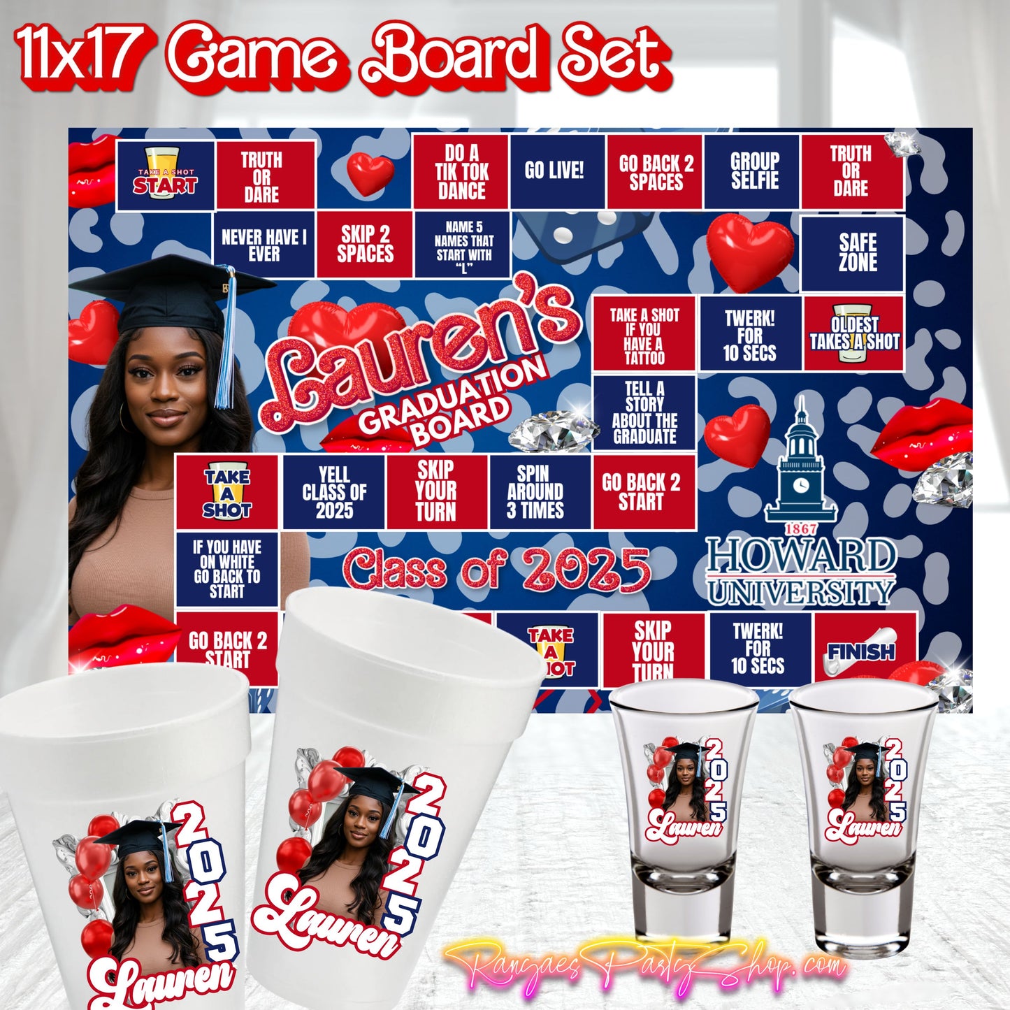 Adult Party Game Board Sets | Adult Party Game Boards | Adult Custom Party Items | 11x17 Game Board