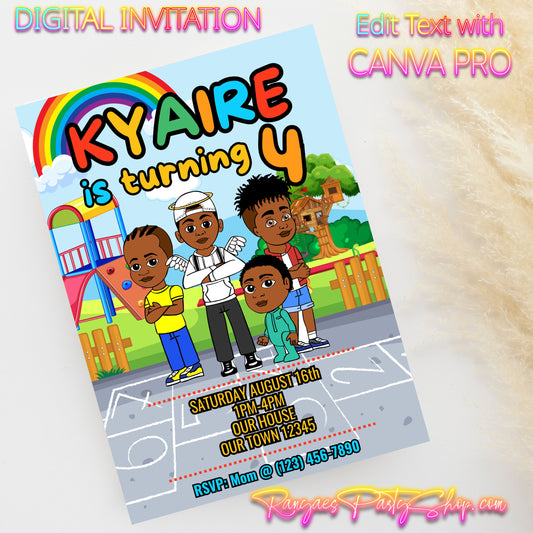 Jools Tv 5x7 Digital Invitation | Jools Tv Invite | Jools Tv Birthday Party | Edit Text with CANVA PRO | Digital File Only |