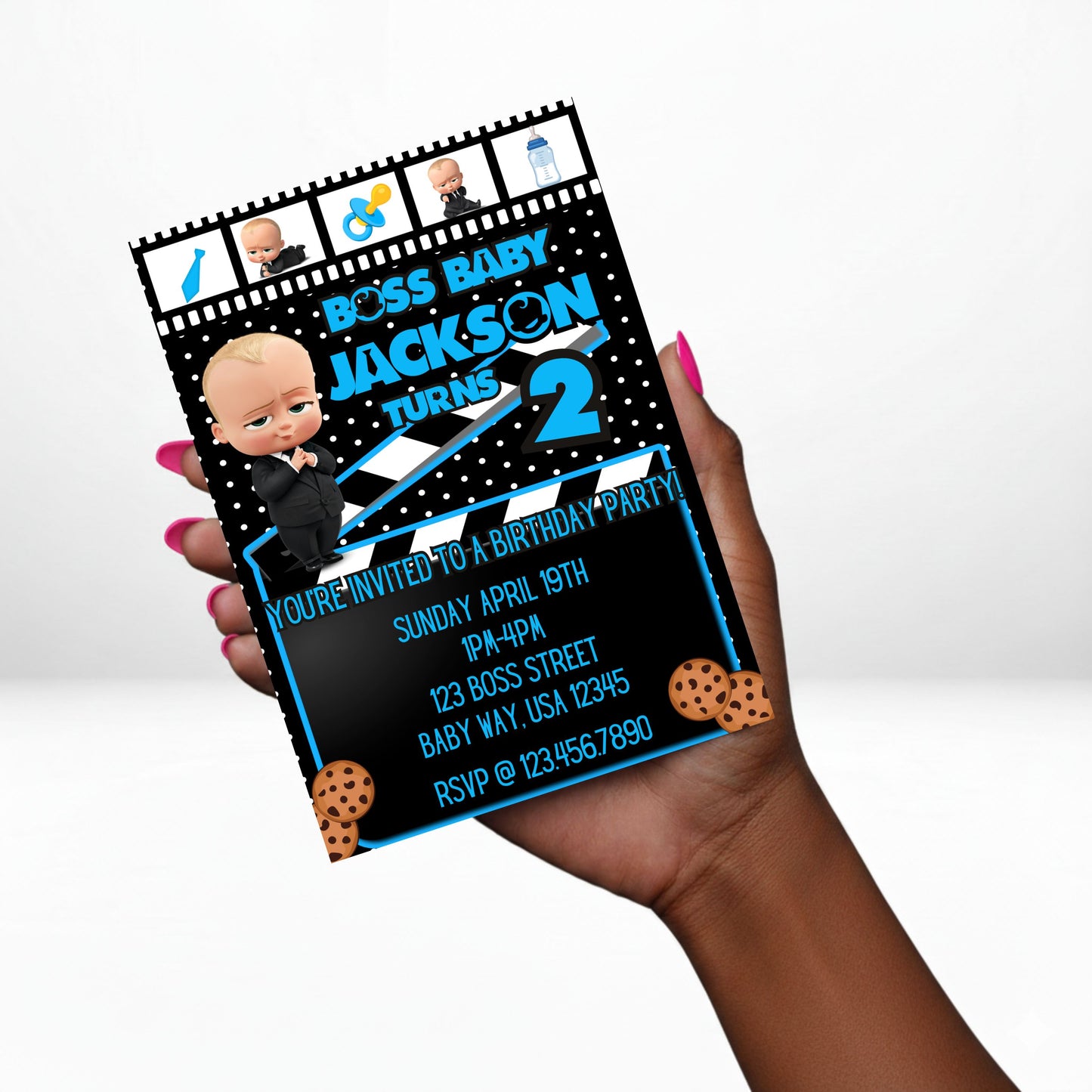 Boss Baby 5x7 Digital Invitation | Boss Baby Party Invite | Edit Text with CANVA | Birthday Party Invitation | Digital File Only
