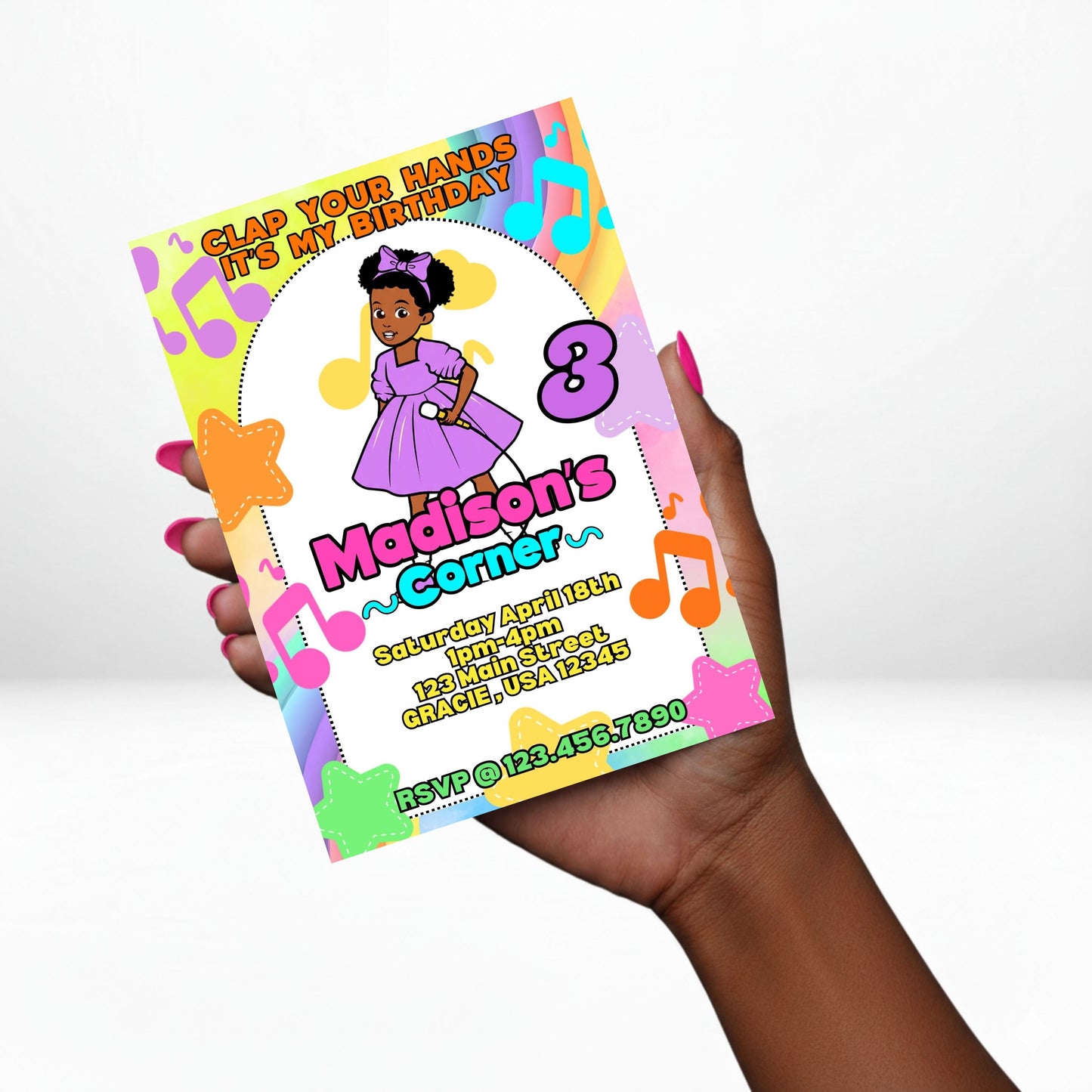 Gracie's Corner 5x7 Digital Invitation | Gracie's Corner Birthday Invite | Edit Text with CANVA | Digital File Only