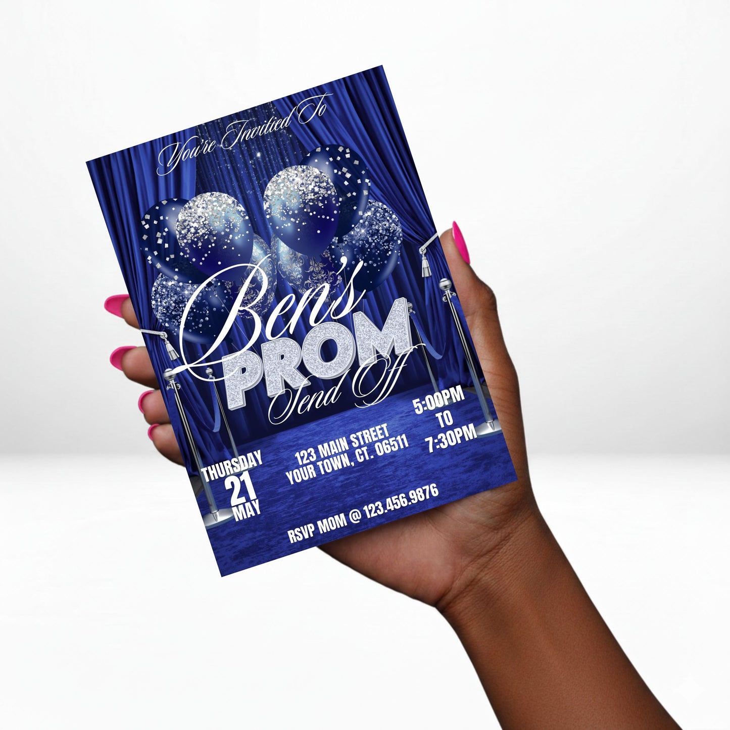 Prom Send Off 5x7 Digital Invitation | Prom Send Off Party Invitation | Edit Text with CANVA | Digital File Only