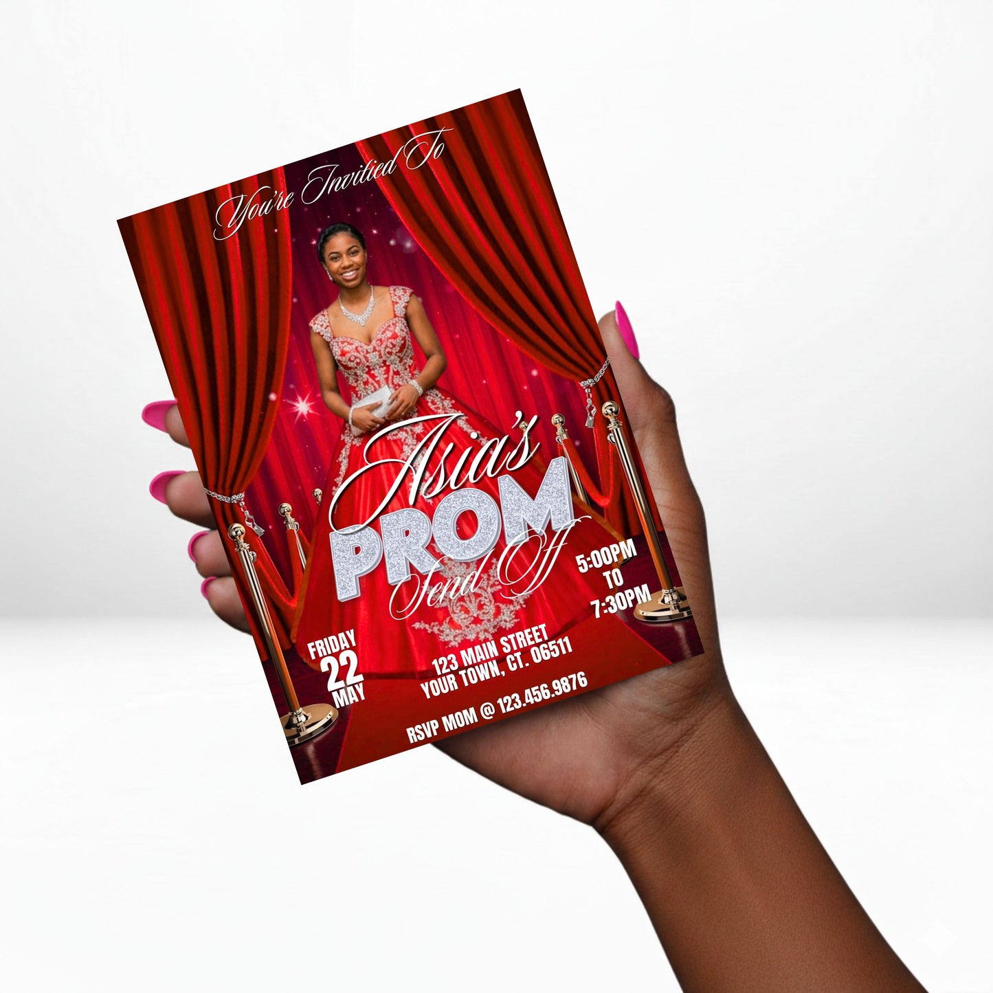 Prom Send Off 5x7 Digital Invitation | Prom Send Off Party Invitation | Edit Text with CANVA | Digital File Only