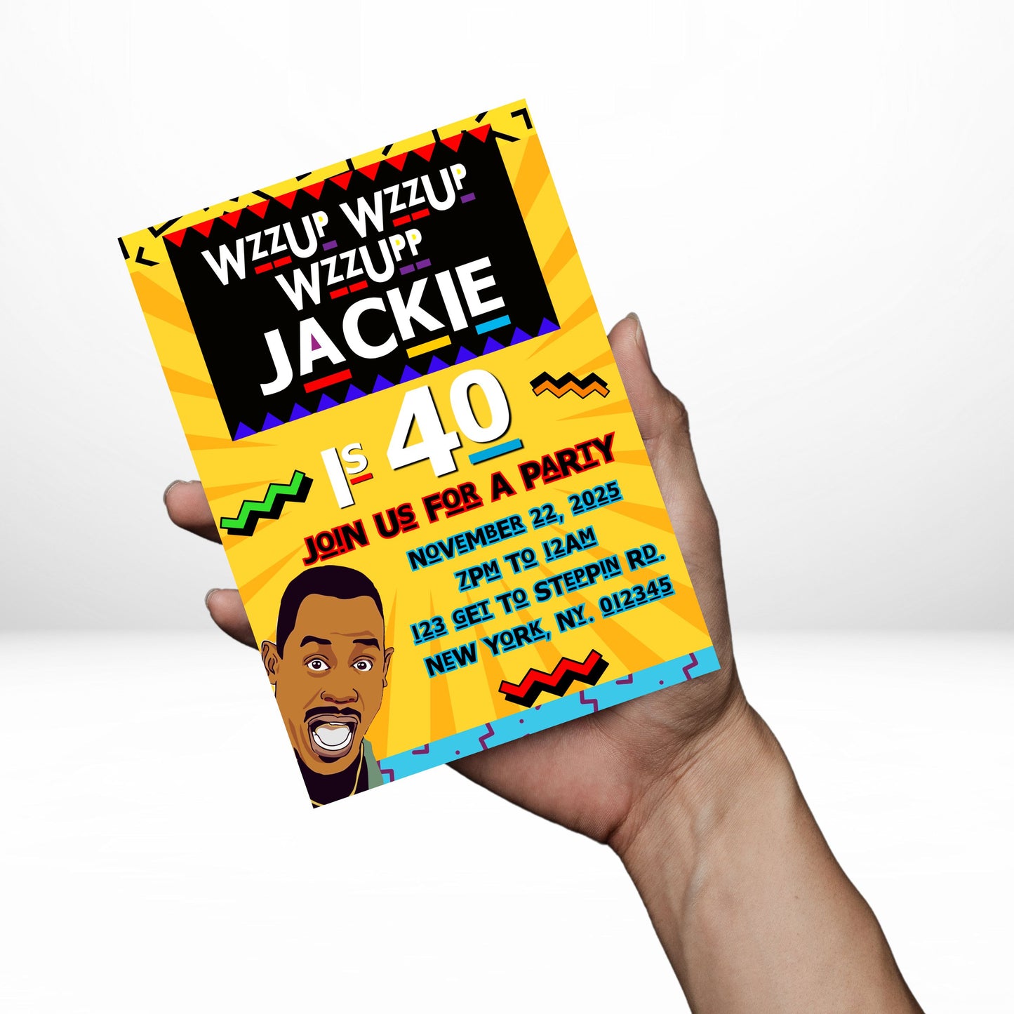 Martin 5x7 Digital Invitation | 90's Theme Birthday Invite | Edit Text with CANVA PRO | Digital File Only