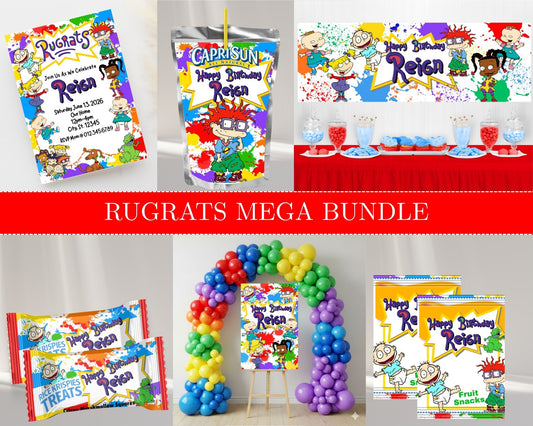Rugrats MEGA Party Bundle | 90's Kids Party Favor Bundle | Rugrats Favor Bundle | Digital Files