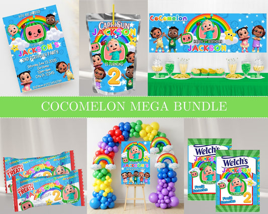 Cocomelon MEGA Party Bundle | Kids Party Favor Bundle | Cocomelon Favor Bundle | Digital Files