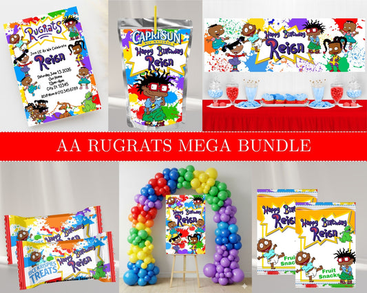 African American Rugrats MEGA Party Bundle | 90's Kids Party Favor Bundle | African American Rugrats Favor Bundle | Digital Files
