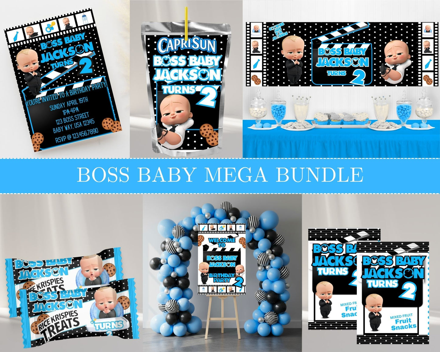 Boss Baby MEGA Party Bundle | Baby Boss Party Favor Bundle | Boss Baby Favor Bundle | Digital Files