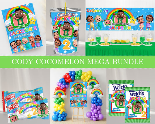 Cocomelon Cody MEGA Party Bundle | Kids Party Favor Bundle | Cocomelon Cody Favor Bundle | Digital Files