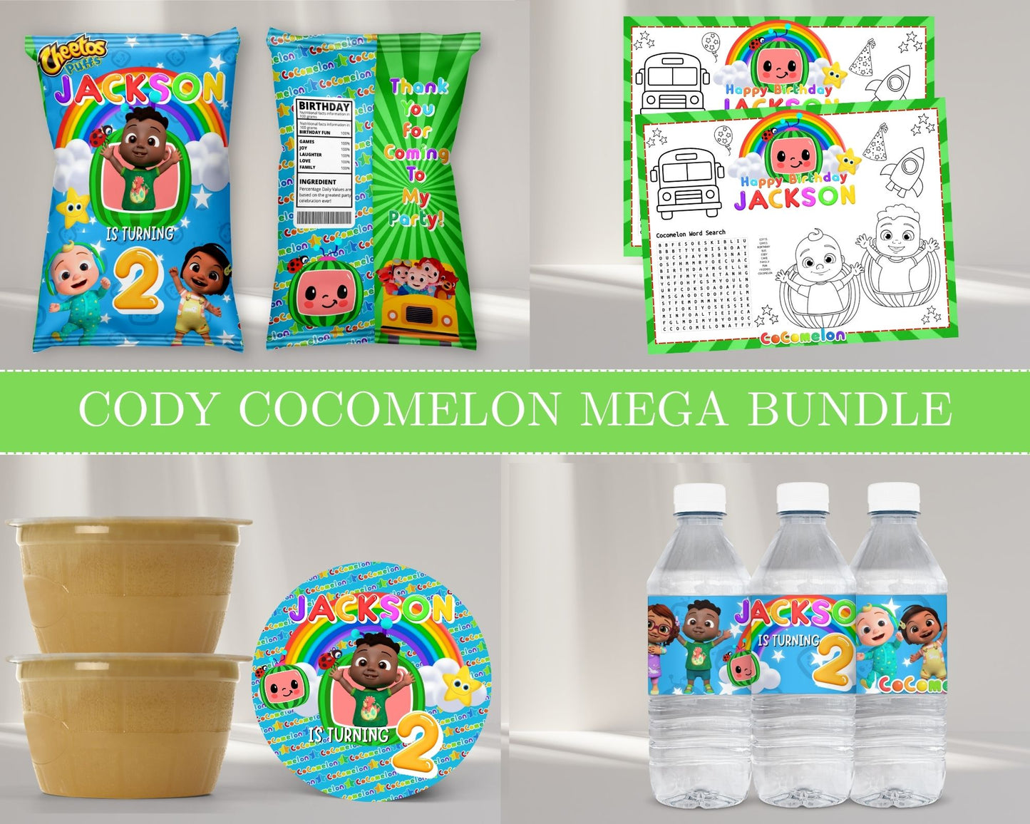 Cocomelon Cody MEGA Party Bundle | Kids Party Favor Bundle | Cocomelon Cody Favor Bundle | Digital Files