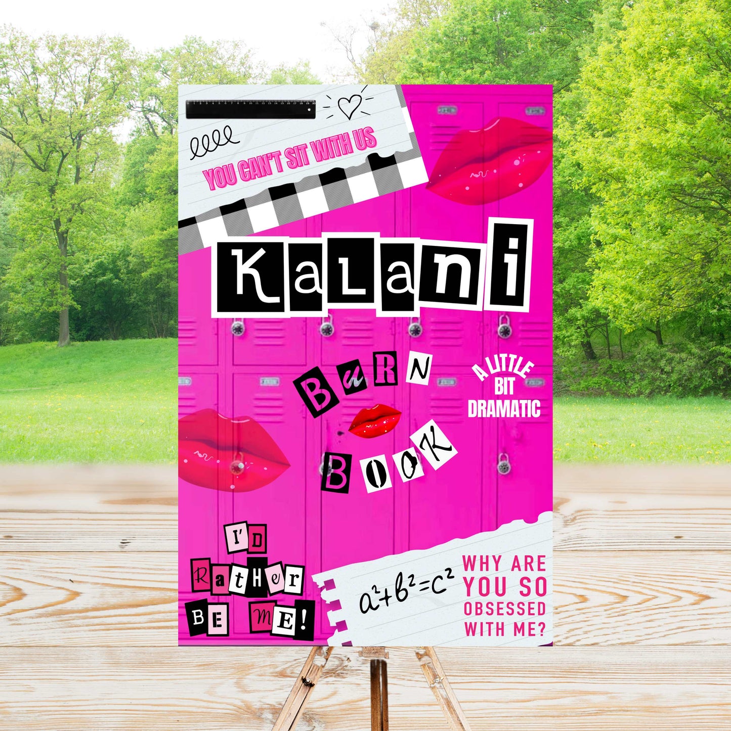 Mean Girls Party Sign | Editable Text with Canva | Digital Poster | Edit | Save | Download | Print