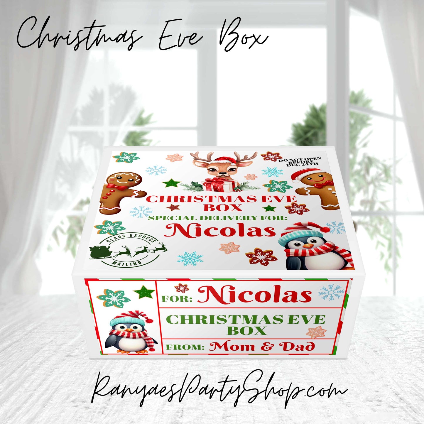 Christmas Eve Box | Christmas Gifts | Christmas Eve Gift Box | Shipped Box Only