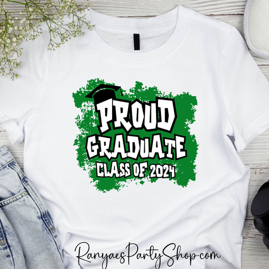 Proud Graduate T-shirt PNG Digital File | Class of 2024 Graduation T-shirt PNG | Digital File | Instant Download