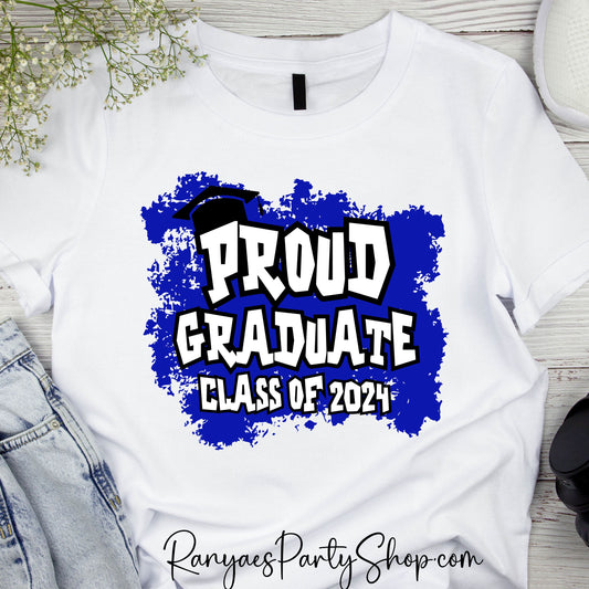 Proud Graduate T-shirt PNG Digital File | Class of 2024 Graduation T-shirt PNG | Digital File | Instant Download