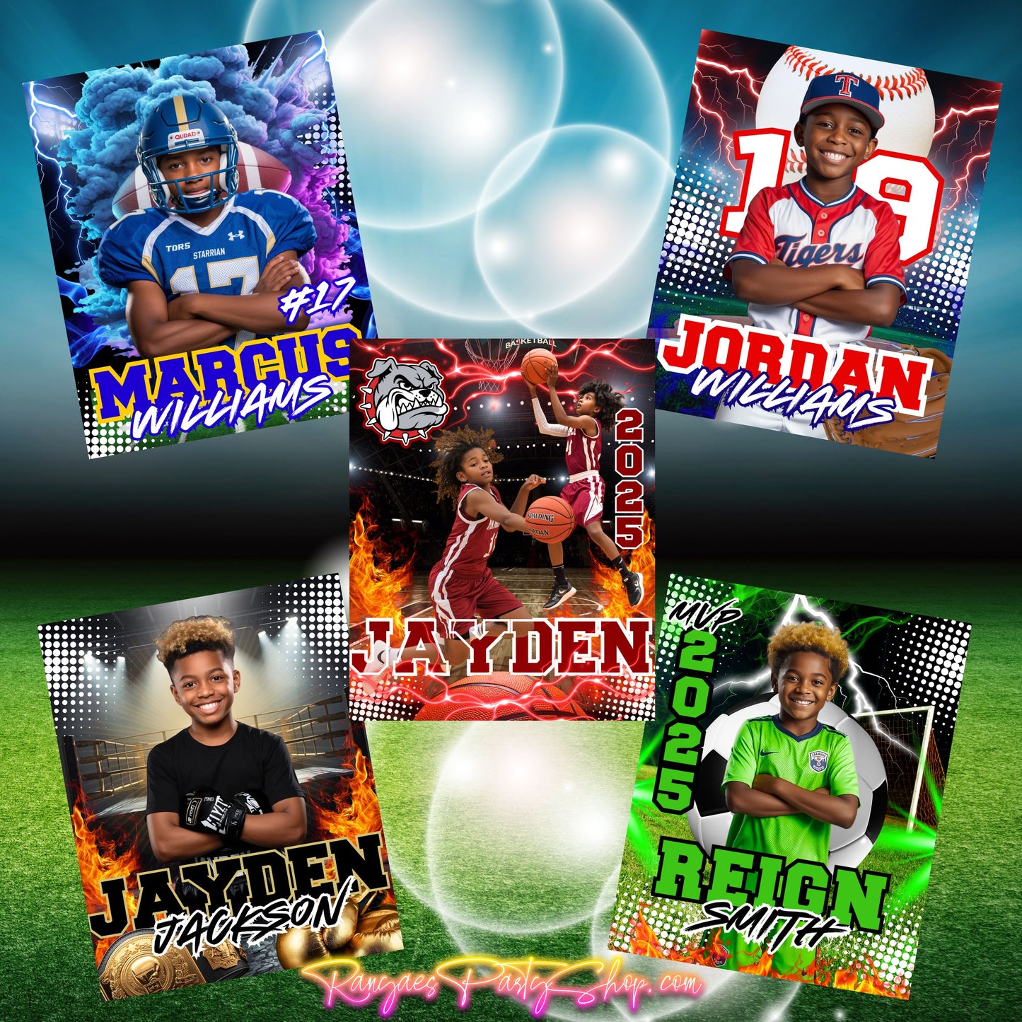 Sports Posters 16x20 | Digital Sport Poster Party Sign | Edit with CANVA PRO | Digital File Only