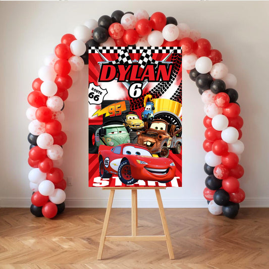 Cars Party Sign | Digital Party Sign | Editable with Canva Pro | Welcome Party Sign | 20x30 | Digital File Only
