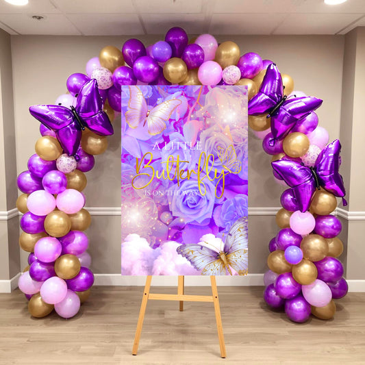 A Little Butterfly On The Way Welcome Sign | Edit with Canva Pro | You Save | You Download | You Print | Digital File Only