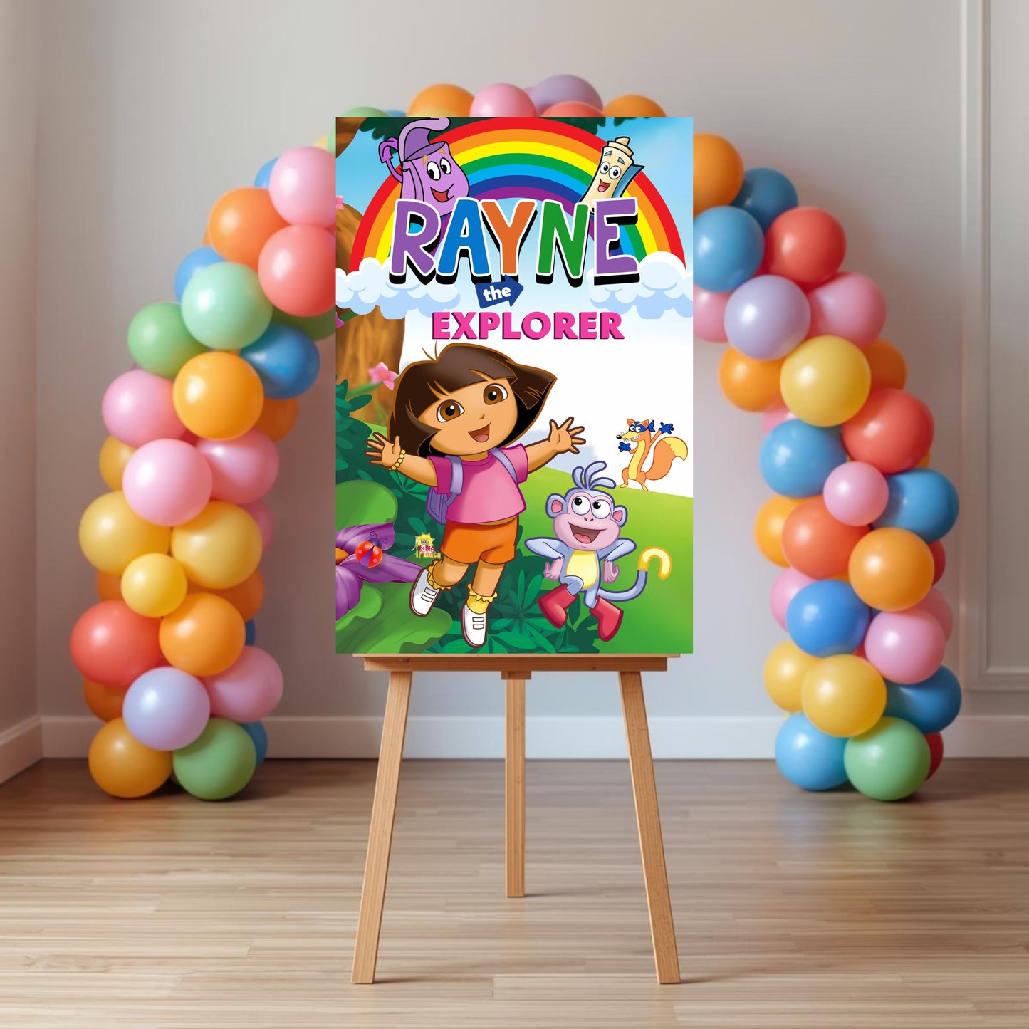 Dora Party Sign | Digital Party Sign | Editable with Canva Pro | Welcome Party Sign | 20x30 | Digital File Only