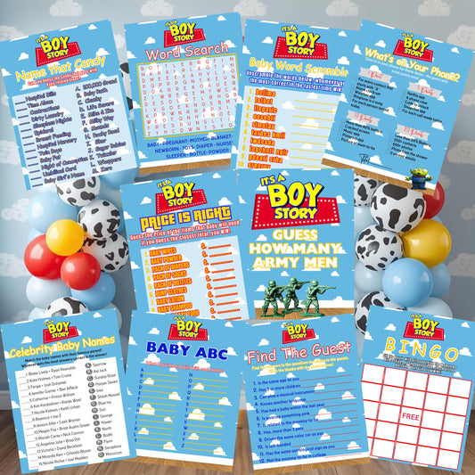 Boy Story Baby Shower Games | Boy Story Baby Shower | Baby Shower Games | Boy Story | Instant Download
