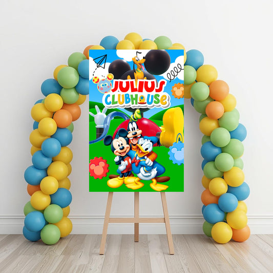 Mickey Mouse Clubhouse Party Sign | Digital Party Sign | Editable with Canva Pro | Welcome Party Sign | 20x30 | Digital File Only