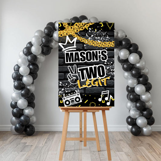 Two Legit Party Sign | Digital Party Sign | Editable Text with Canva | Welcome Party Sign | 20x30 | Digital File Only
