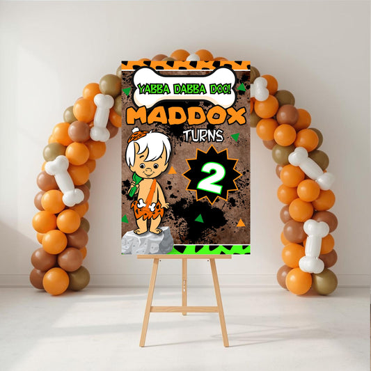 Bam Bam Party Sign | Digital Party Sign | Editable Text with Canva Pro | Welcome Party Sign | 20x30 | Digital File Only