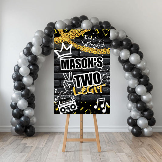 Two Legit Party Sign | Digital Party Sign | Editable Text with Canva | Welcome Party Sign | 20x30 | Digital File Only