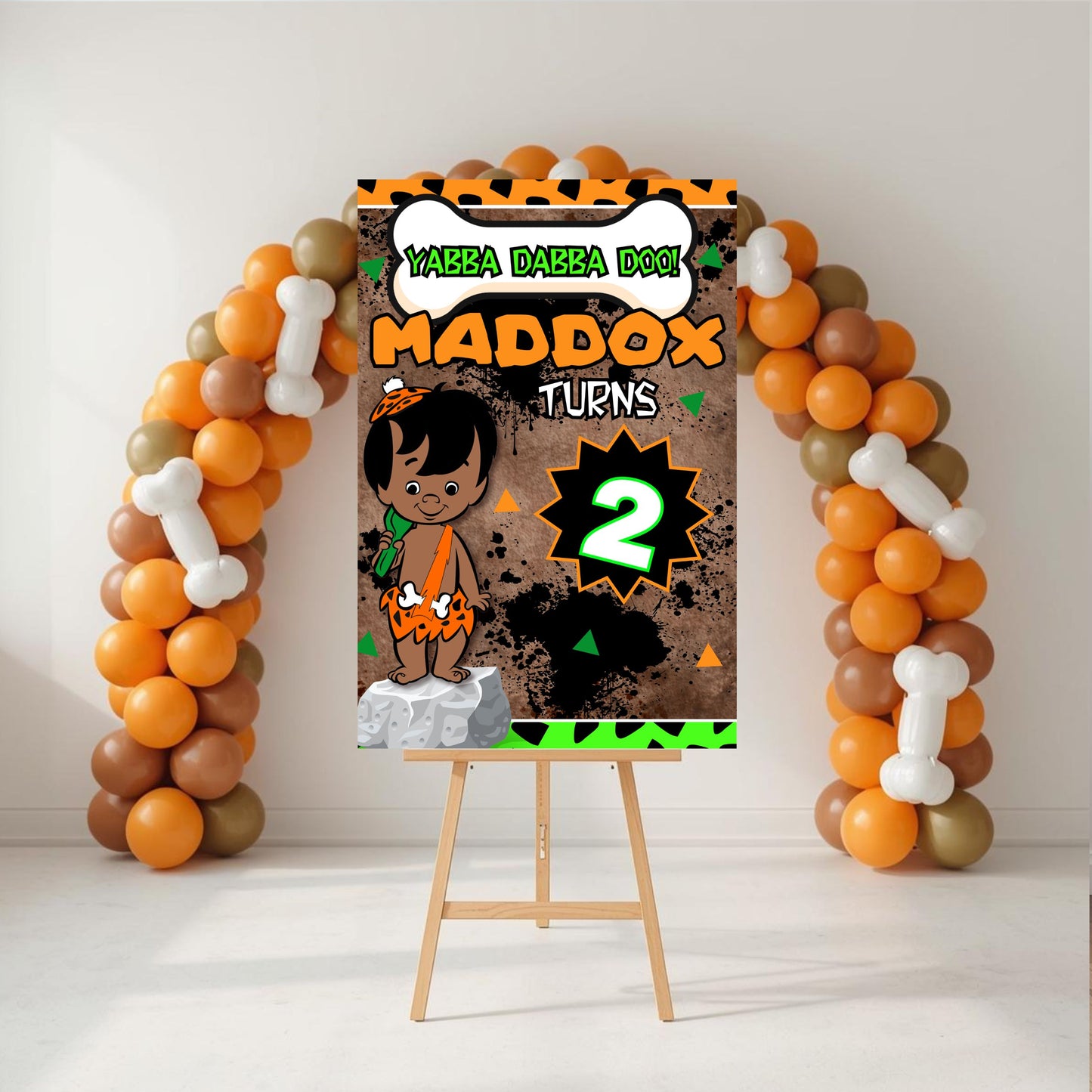 African American Bam Bam Party Sign | Digital Party Sign | Editable Text with Canva Pro | Welcome Party Sign | 20x30 | Digital File Only