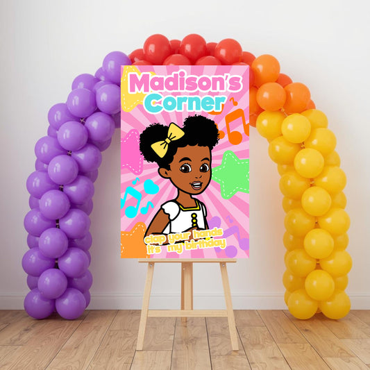 Gracie's Corner Party Sign | Digital Party Sign | Editable Text with Canva | Welcome Party Sign | 20x30 | Digital File Only