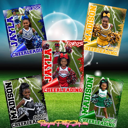 Cheerleading Posters 16x20 | Digital Cheerleading Poster Party Sign | Edit with CANVA PRO | Digital File Only
