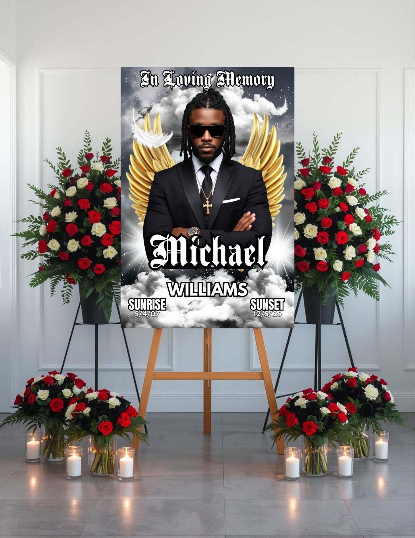 Celebration of Life Memorial Sign | In Loving Memory Memorial Sign | Editable with Canva Pro | Memorial Sign | 20x30 | Digital File Only